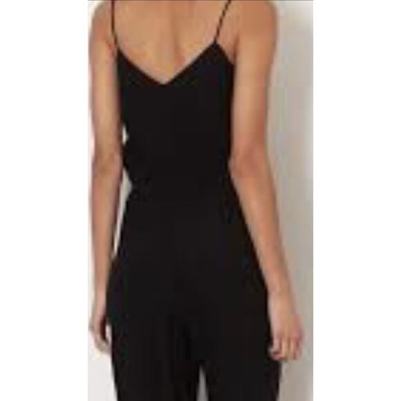 Topshop Womens Plunging V-Neck Spaghetti Strap Black Pants Jumpsuit Stretch Sz 6 - Picture 5 of 9